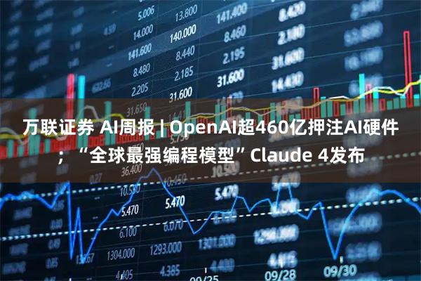 万联证券 AI周报 | OpenAI超460亿押注AI硬件；“全球最强编程模型”Claude 4发布